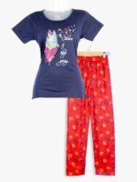 Women’s Cotton Night Suit Pajama Set, Printed