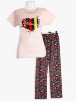Women’s Cotton Night Suit Pajama Set, Printed