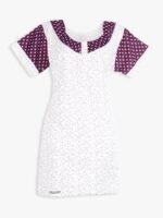 WNS-YOGA-872-PP-XL-02-T-F Women Cotton Night Suit, Dotted Print, Purple