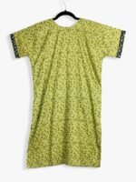 WNS-YOGA-886-0G-XXL-2-T-B Women Cotton Night Suit, Dotted Print, Olive Green
