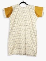 Women Cotton Night Suit, Dotted Print, Amber