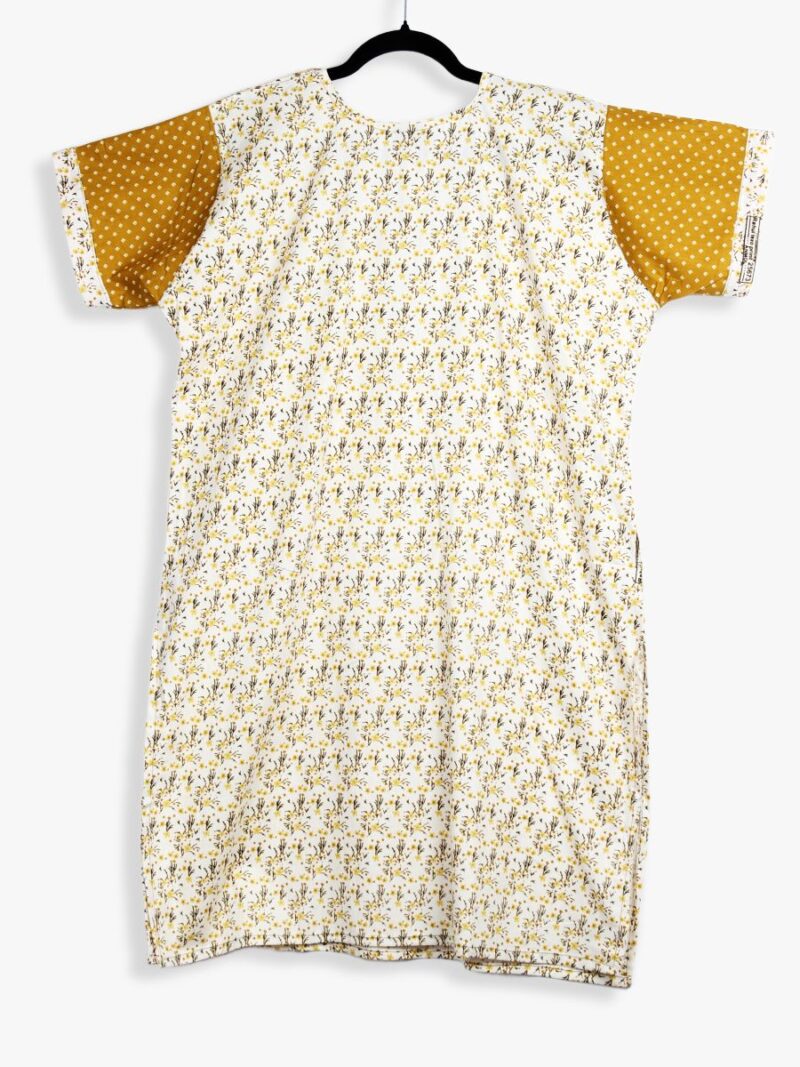 Women Cotton Night Suit, Dotted Print, Amber