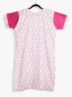 WNS-YOGA-887-RBY-XXL-03-T-B Women Cotton Night Suit, Dotted Print, Raspberry