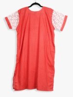 WNS-YOGA-887-RD-XXXL-04-T-B - Copy Women Cotton Night Suit, Dotted Print, Red