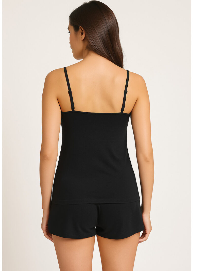 Women's Cotton Camisole Top, Black