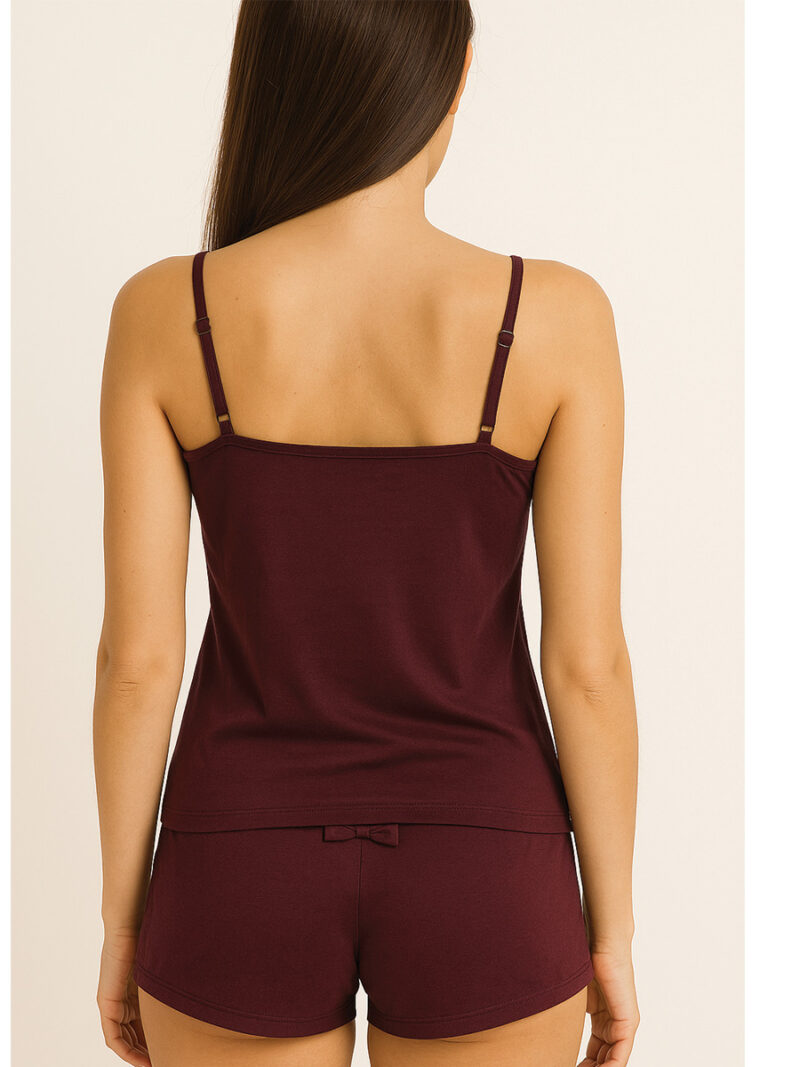 Women's Cotton Camisole Top, Burgundy