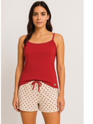 Women's Cotton Camisole Top, Cerise