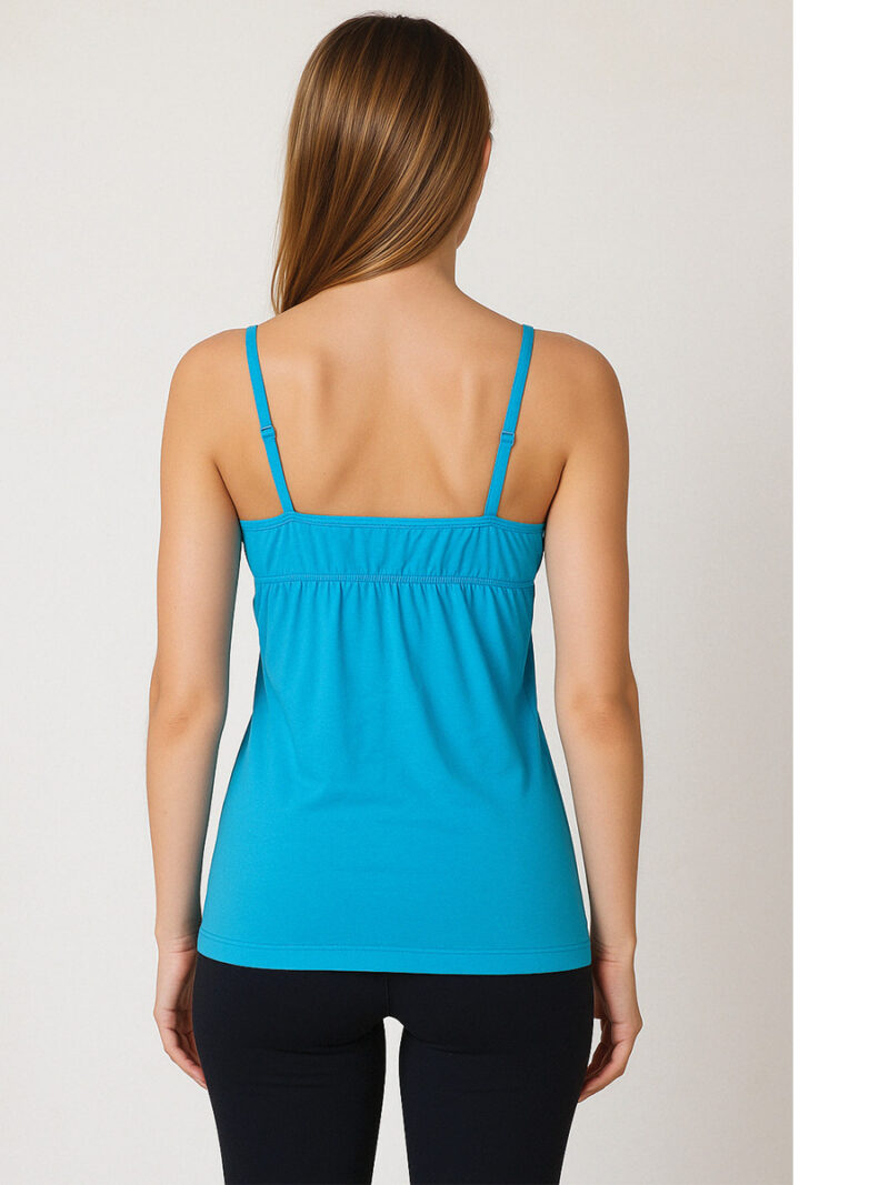 Women's Cotton V-Neck Bra Slip, Blue