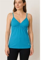 WSL-REVOS-02-BL-M-06-F Women's Cotton V-Neck Bra Slip, Blue