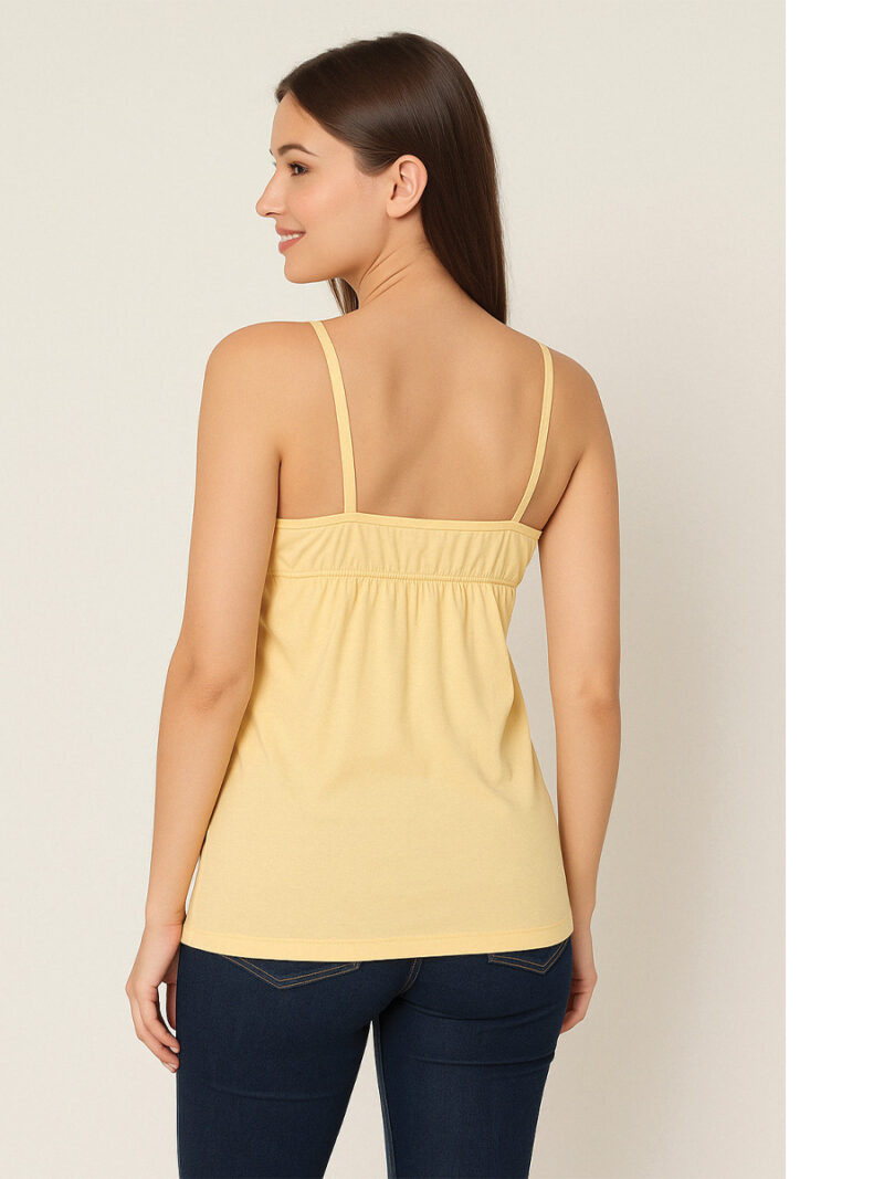 Women's Cotton V-Neck Bra Slip, Cream