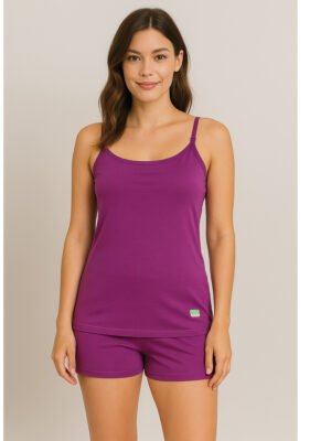 Women's Cotton Camisole Top, Shocking Pink