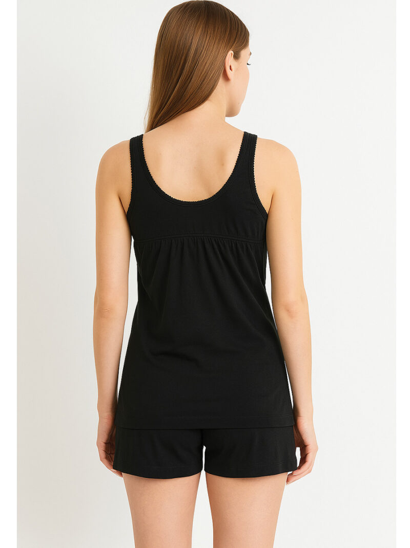 Women's Cotton V-Neck Bra Slip, Black