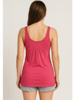 WSL-WP-02-RBY-XS-01-B Women's Cotton V-Neck Bra Slip, Raspberry