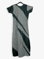 WN-TARA-86-GR-XL-04-B Women's Cotton Embroidery, Zipper Nighty with Side Pocket, Green