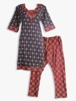 Women Ajrakh Cotton Printed Night Suit