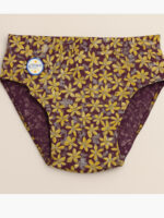 10 Women's Premium Cotton Printed Panty 2 pcs Pack – Purple ,Black