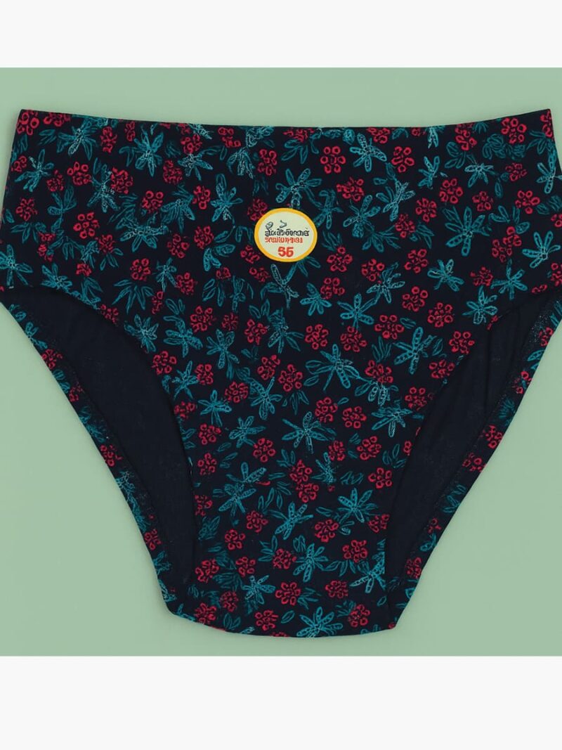 Women's Premium Cotton Printed Panty 2 pcs Pack – Purple ,Navy Blue