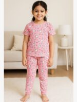 KG-NS-BSM-05-PK-3XL-02-F girls night suit, pink