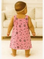 KG-POINT-03-PK-XL-01-B Baby Girls Cotton Frock, Pink – Floral Print