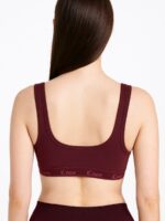 WB-KNOX-03-BU-M-03-B Women’s Cotton Sports Bra, Burgundy