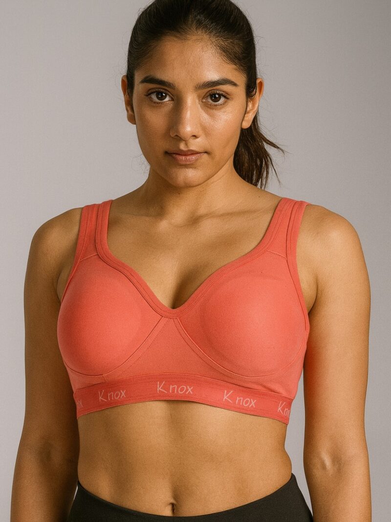 Women’s Cotton Sports Bra, Hot Pink