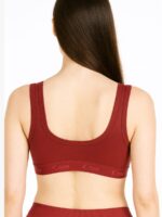 Women’s Cotton Sports Bra, Maroon