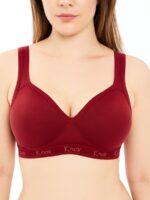 Women’s Cotton Sports Bra, Maroon