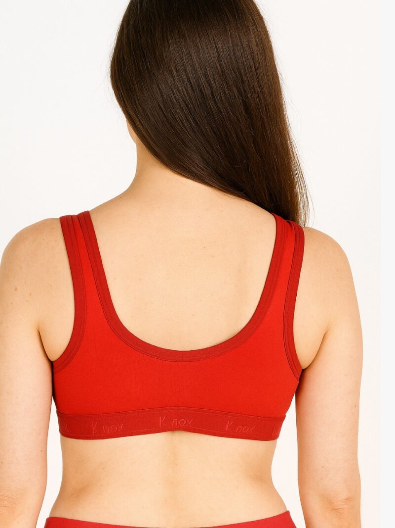 Women’s Cotton Sports Bra, Red