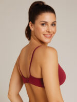 WB-PRINCESS-01-MR-XS-03-B Women's Cotton Non-Padded Bra, Maroon