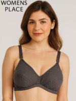WB-RESHI-05-GY-S-3XL-01-F - Copy Women's Cotton Non-Padded Bra, Gray