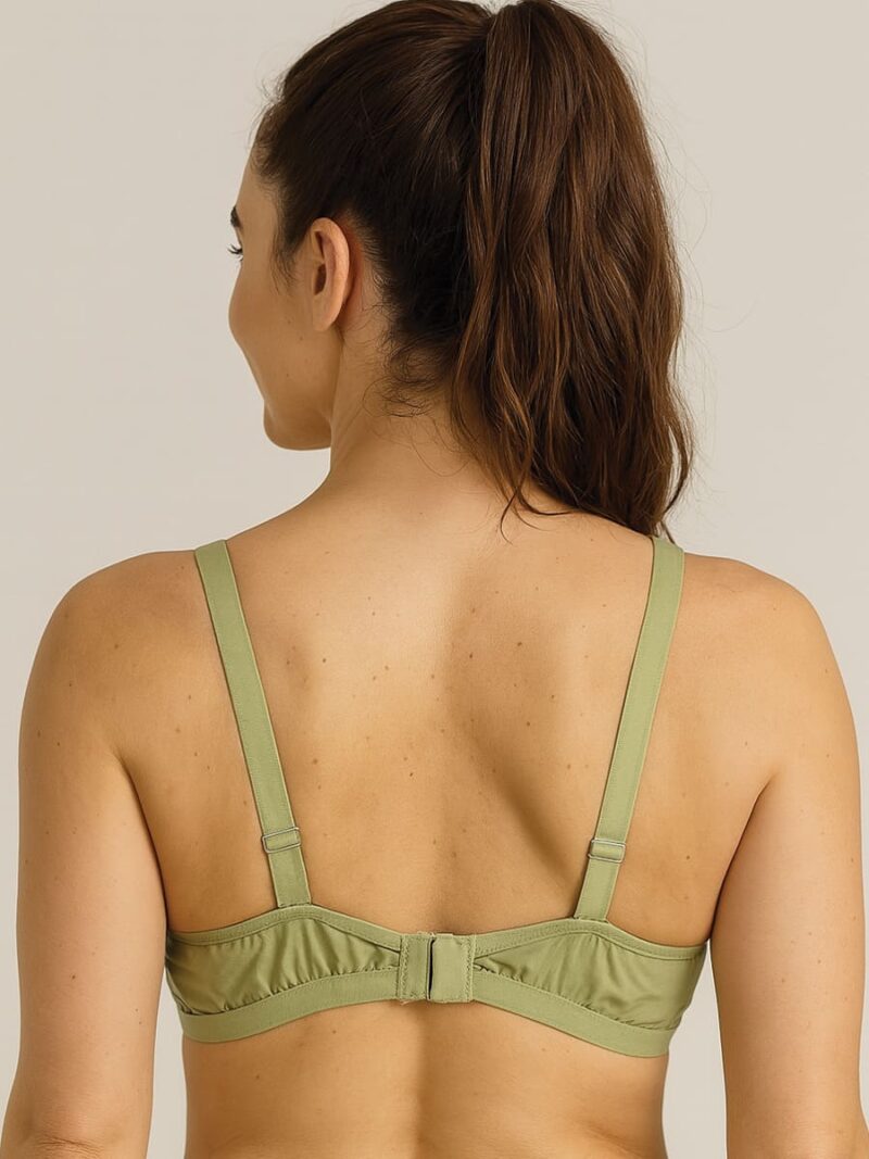 Women's Cotton Non-Padded Bra, Seafoam Green