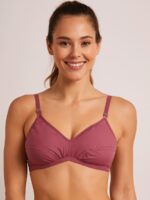 Women's Cotton Non-Padded Bra ,Terracotta