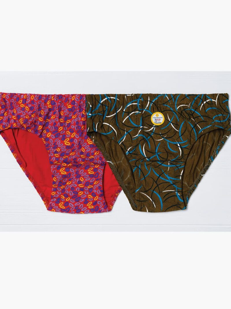 WP-S-KUMAR-01-OG-RD-S-01 Women's Premium Cotton Printed Panty – Red & Brown