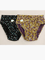 WP-S-KUMAR-01-PP-BK-S-02 Women's Premium Cotton Printed Panty 2 pcs Pack – Purple ,Black