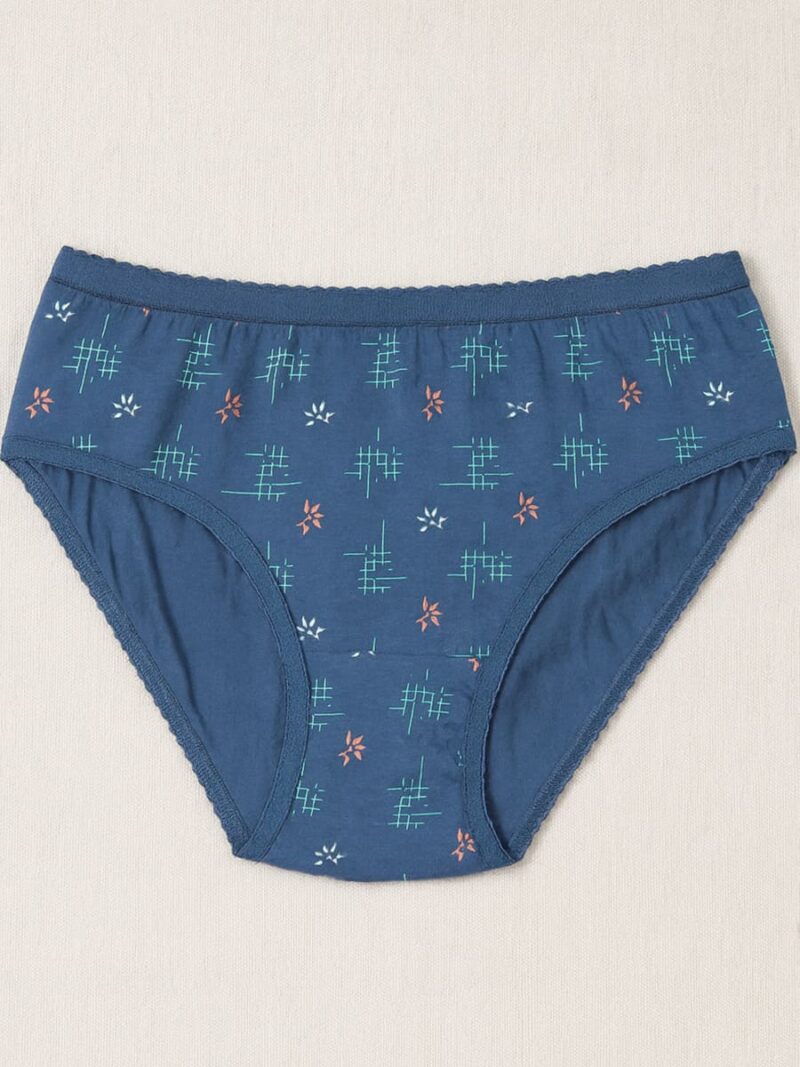 Women's Cotton Mid-Rise Printed Panty Set - Multicolor