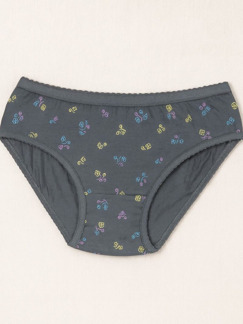 Women's Cotton Mid-Rise Printed Panty Set - Multicolor