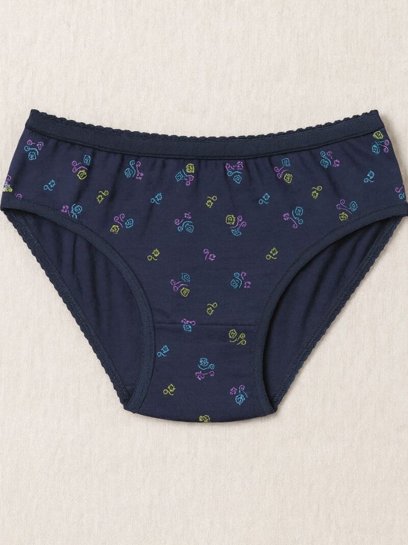 Women's Cotton Mid-Rise Printed Panty Set - Multicolor