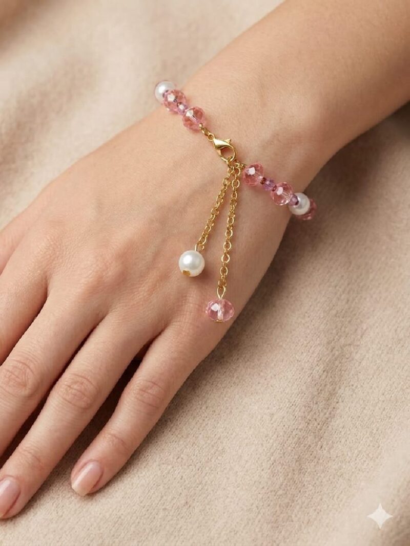 Women’s Crystal Pearl Pink Bracelet