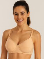 Women’s Cotton Padded Bra -Peach