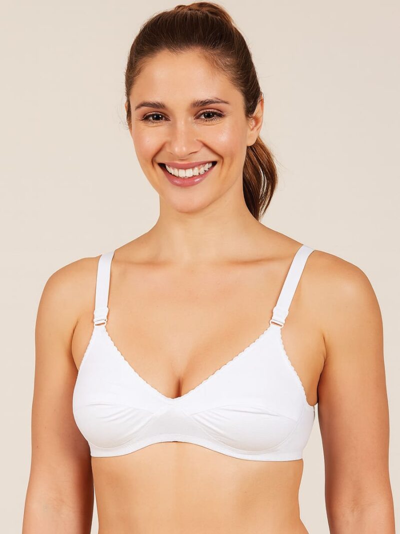 Women's Cotton Non-Padded Bra - White