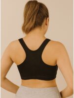 Women's Cotton Racerback Bralette – Black