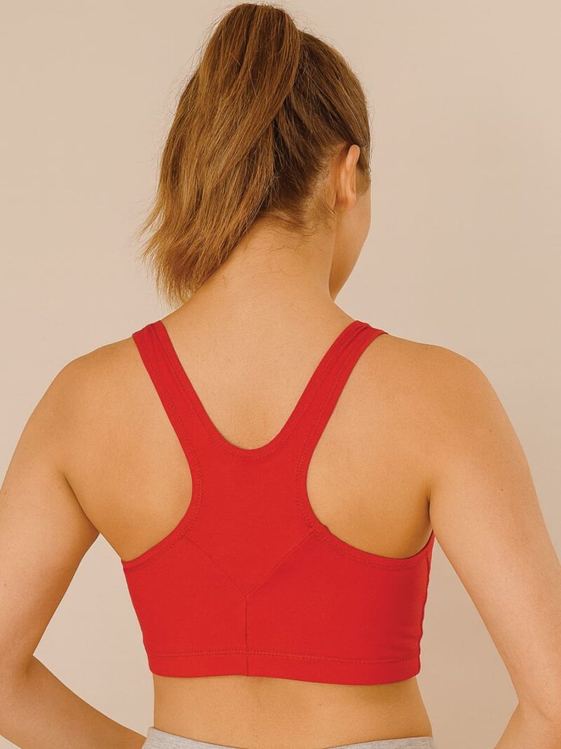 Women's Cotton Racerback Bralette – Red
