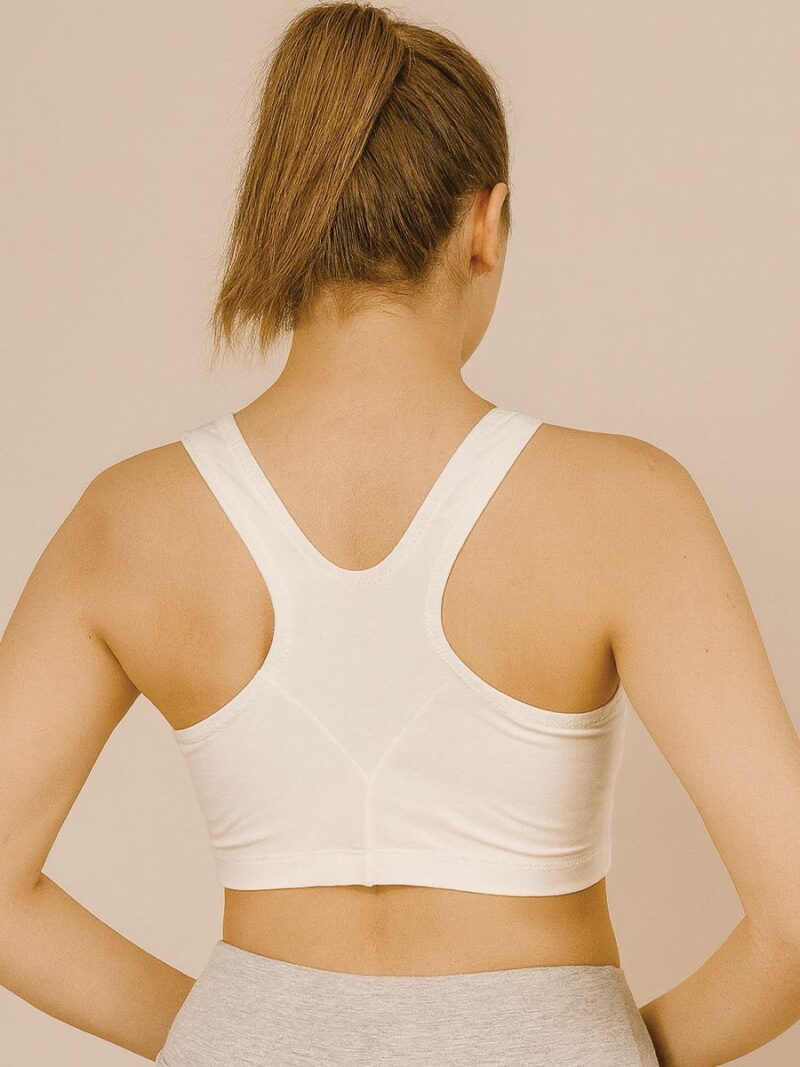 Women's Cotton Racerback Bralette – White