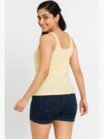 Women's Cotton V-Neck Bra Slip, Cream