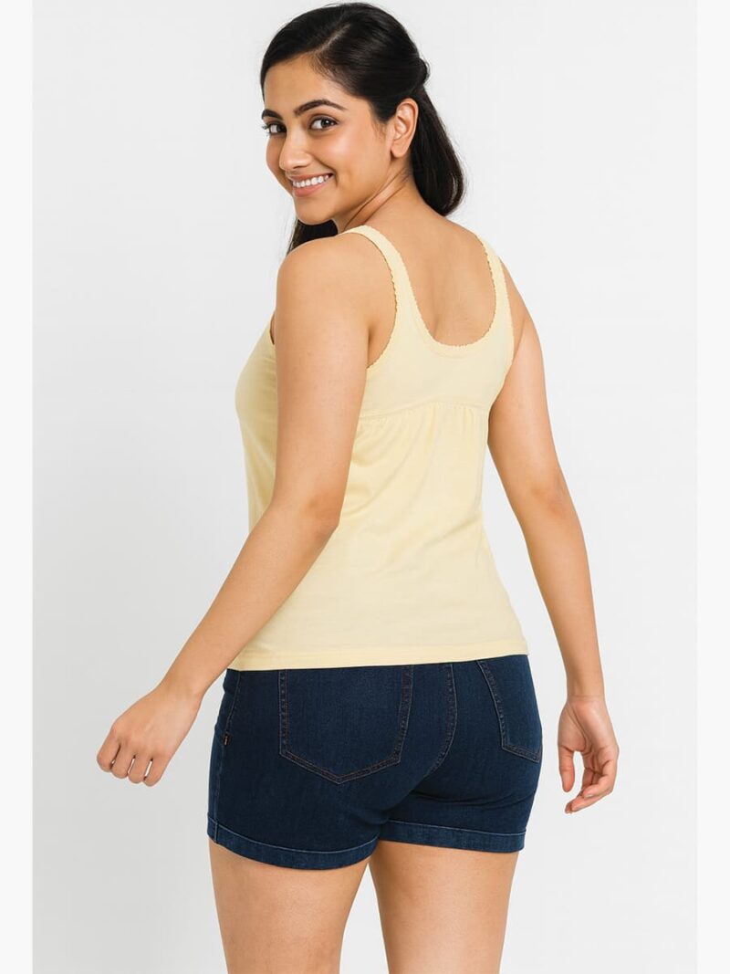 Women's Cotton V-Neck Bra Slip, Cream