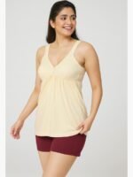 Women's Cotton V-Neck Bra Slip, Cream