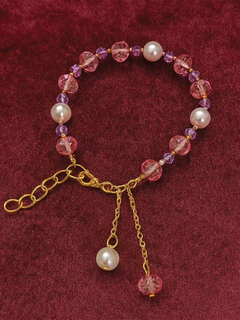 Women’s Crystal & Pearl Pink Bracelet