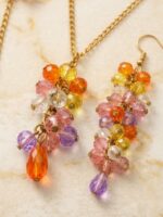 WJ-WP-CO05-MUL-01 (3) Women's Gold Multi-colored Crystal Jewellery Set