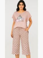 WNS-LAYAN-01-PC-L-03-T-B women viscose night suit set