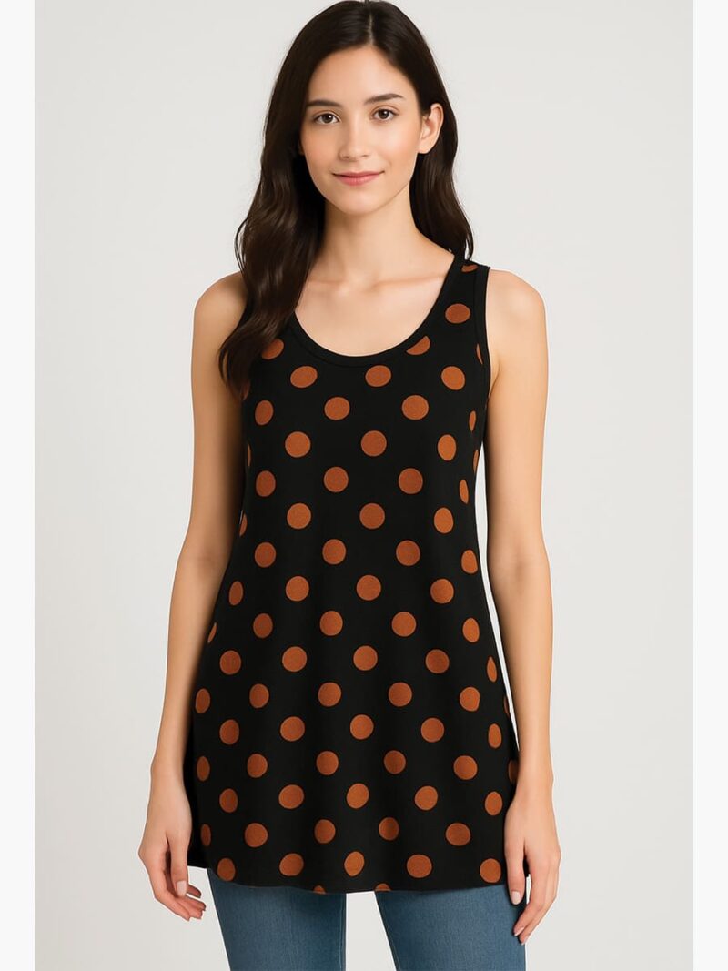 WNT-EVERME-01-BK-XS-01-F cotton tunic top for women